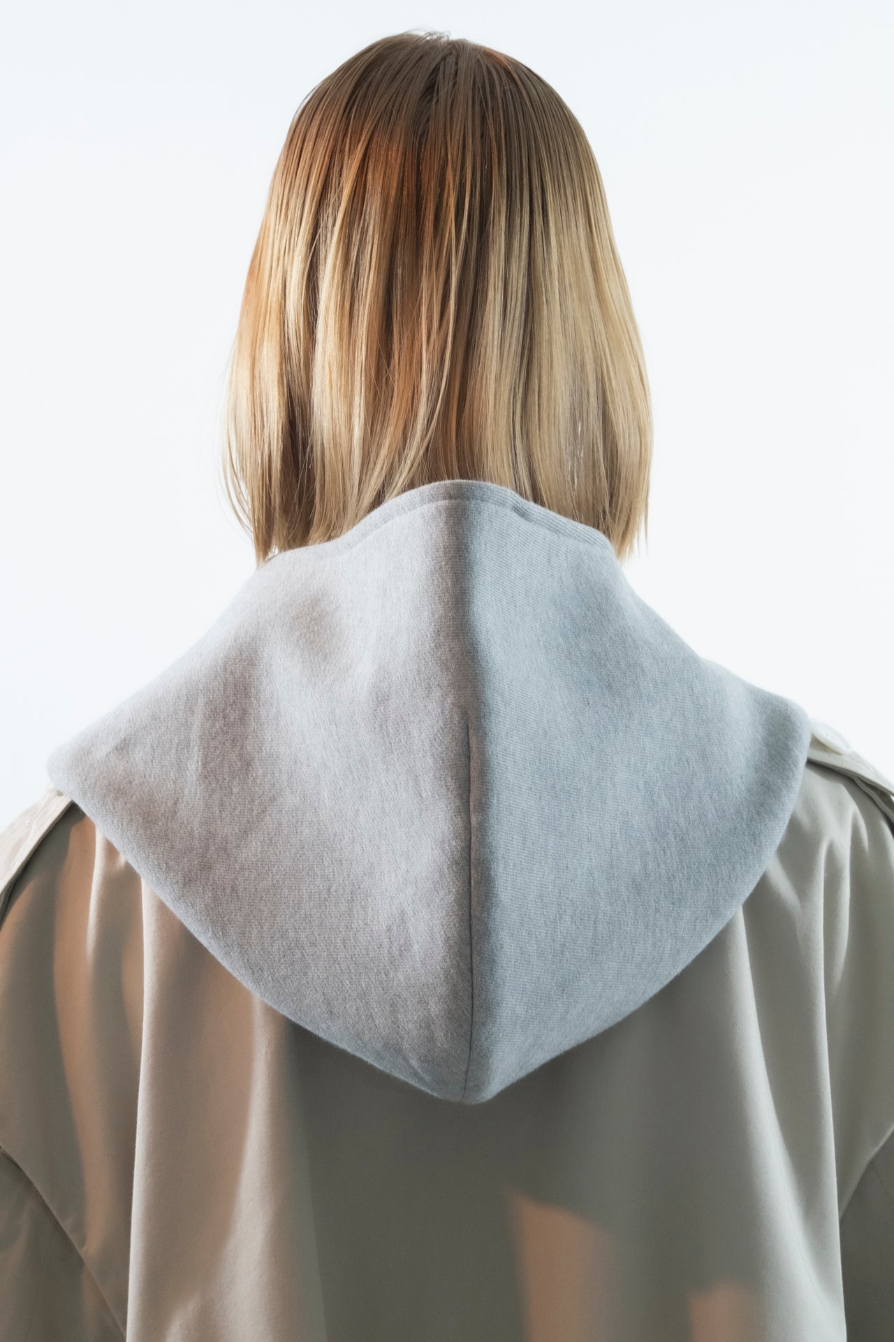Module_Sweat Hooded Scarf Glay