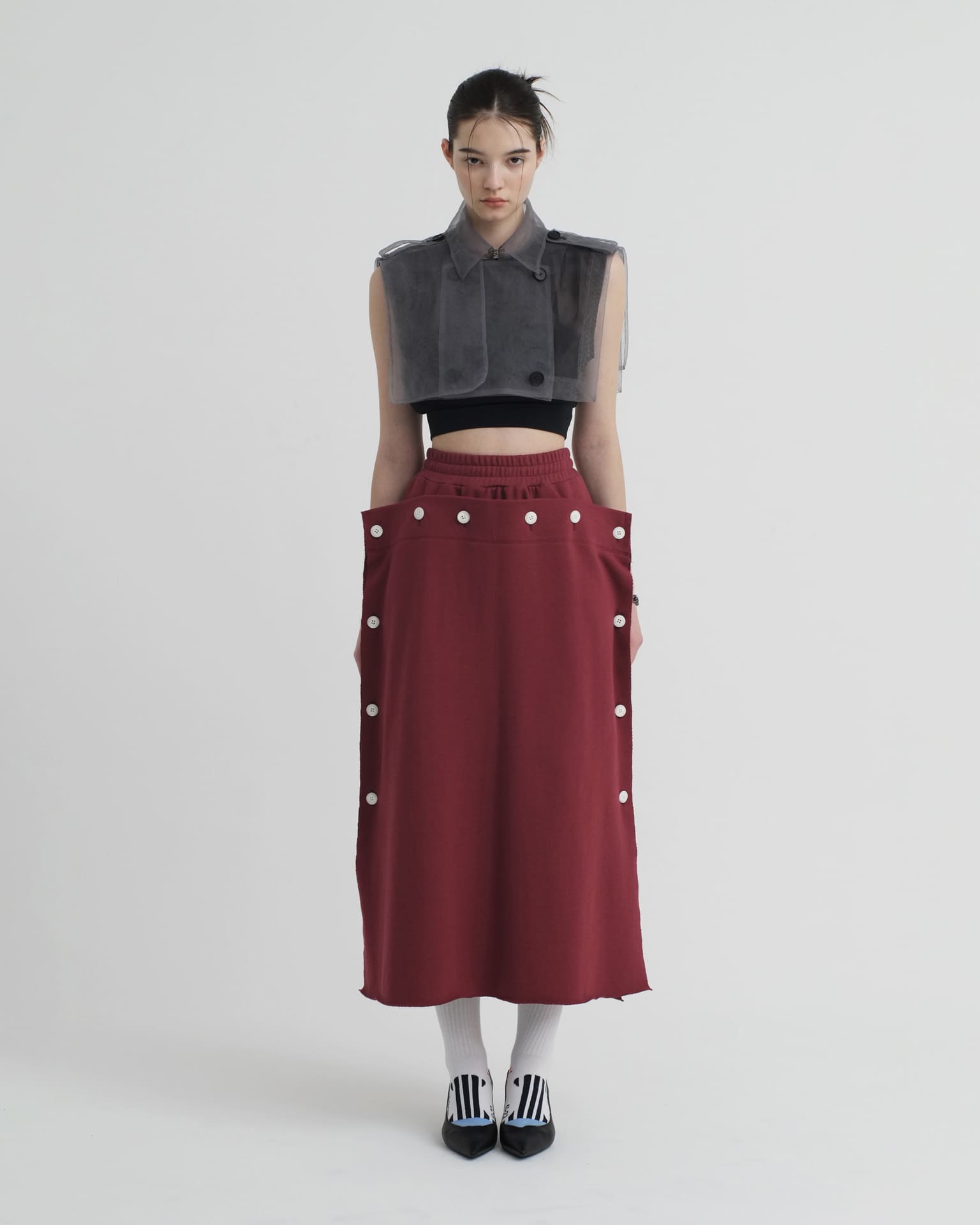 Layer_Sweat Skirt Long Red