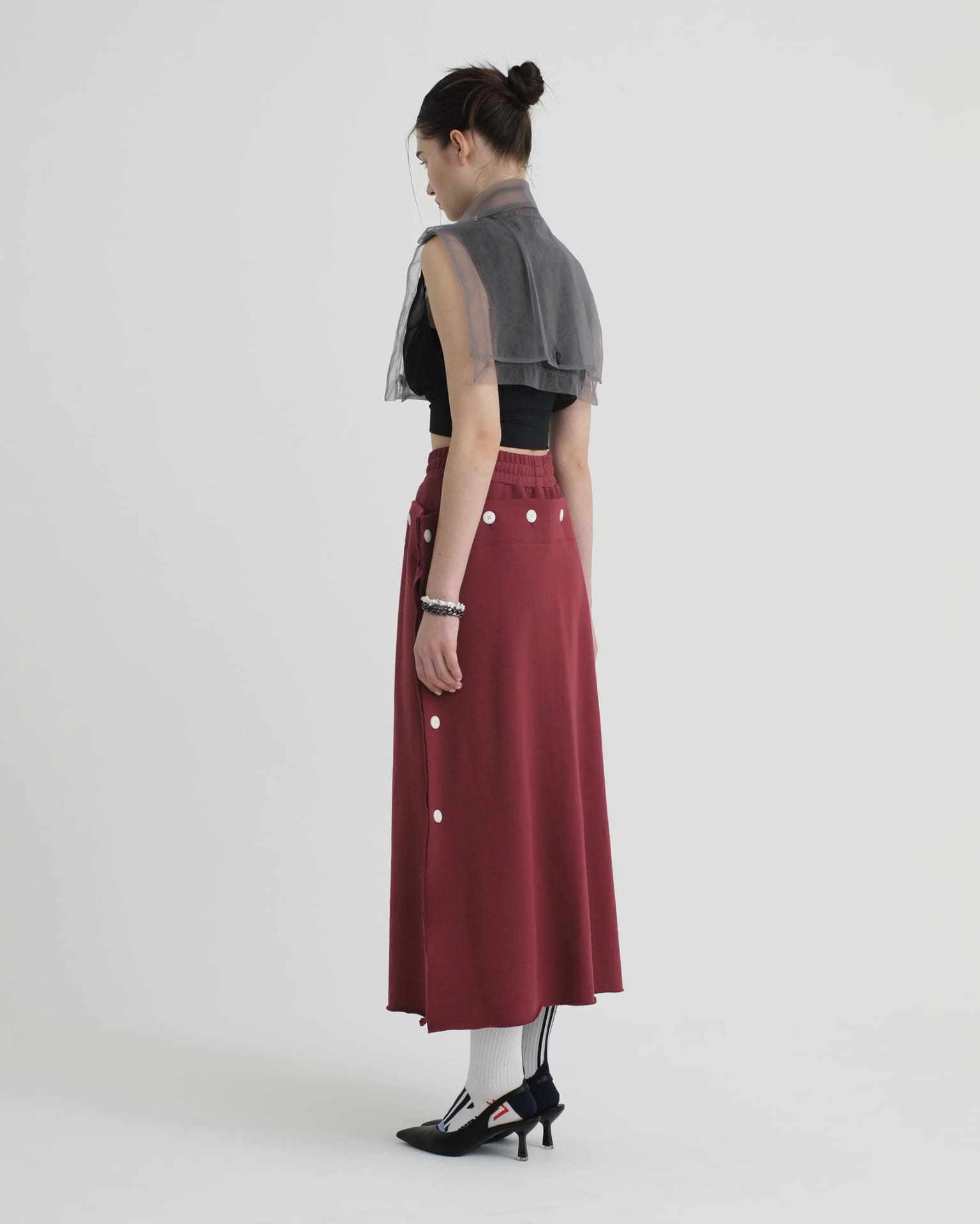 Layer_Sweat Skirt Long Red