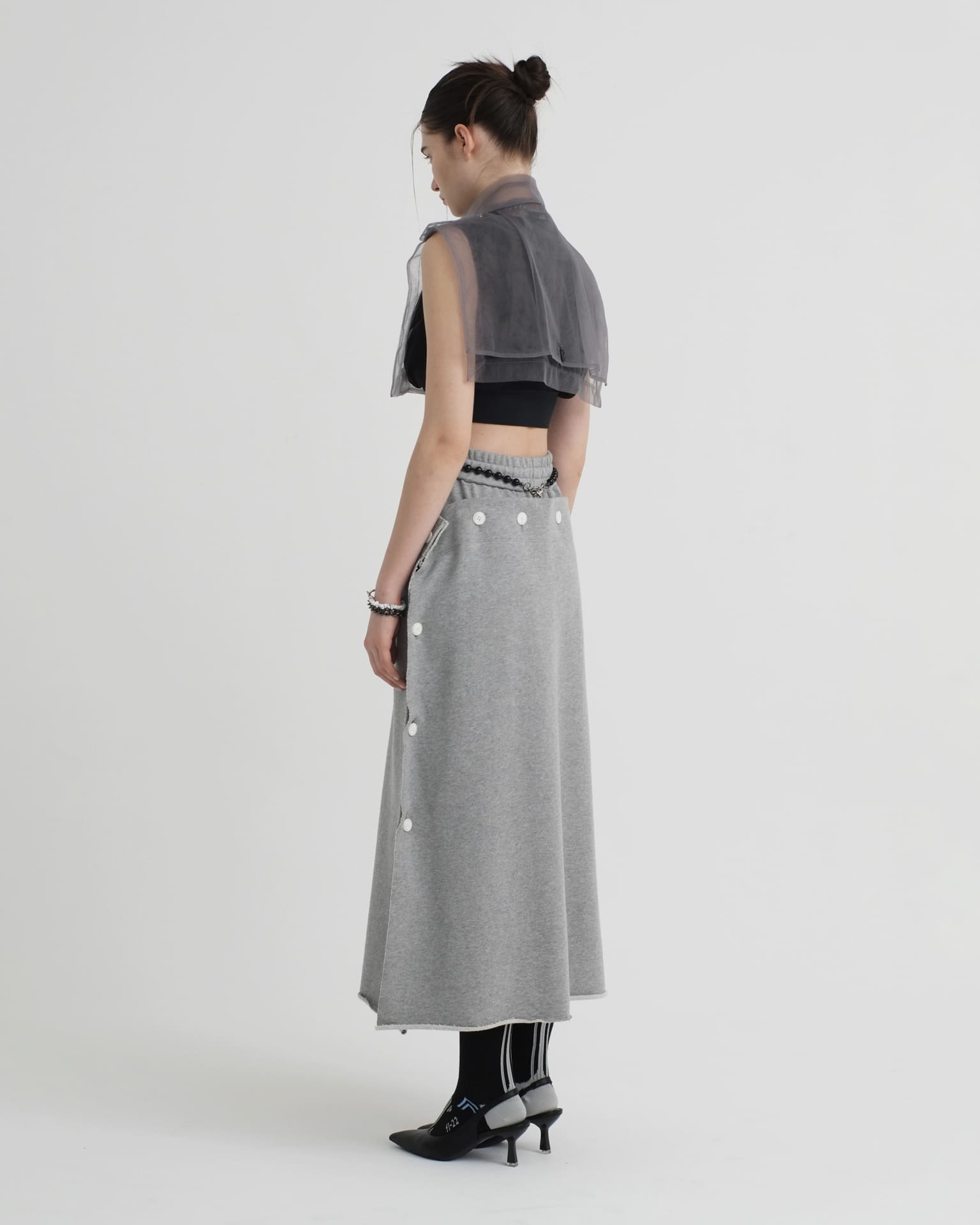 Layer_Sweat Skirt Long Gray