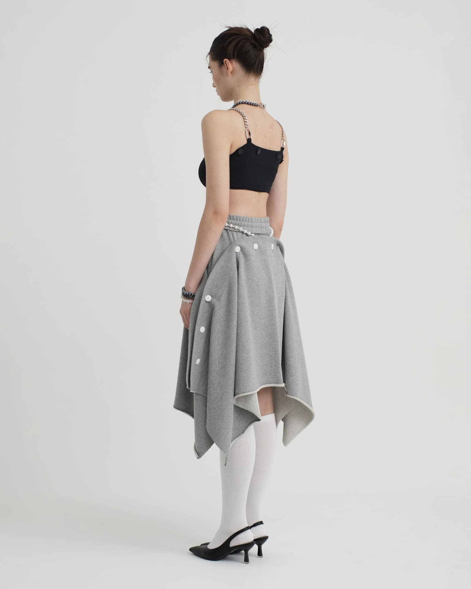 Layer_Sweat Skirt Wide Gray